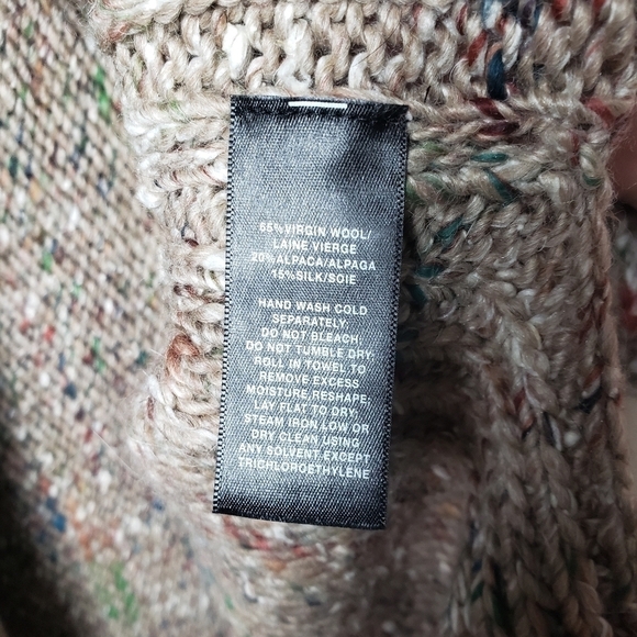 Lafayette 148 Virgin Wool Blend 1/2 Sleeve Marled Knit Cardigan -Size S/P - Picture 9 of 9